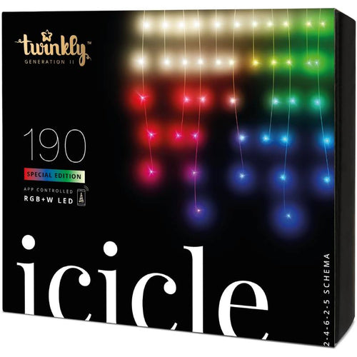 საახალწლო 5 მეტრიანი განათება Twinkly Icicle LED RGBW TWI190SPP-TEU