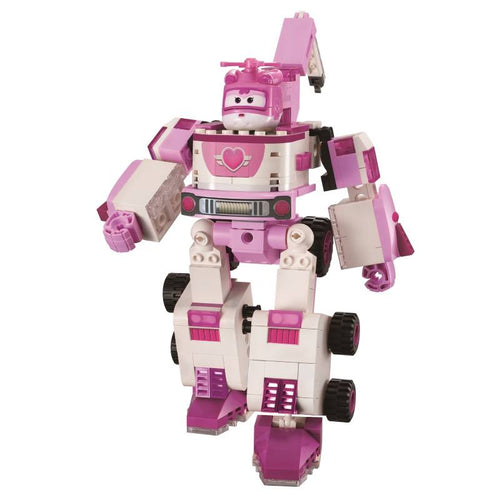 საბავშვო ასაწყობი ტრანსფორმერი Super Wings Transformer Toy Small Blocks 2-1-ში Dizzy EU385006