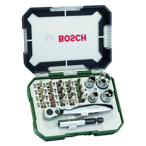 საბურღი ბიტების ნაკრები Bosch Metal Screwdriver Bit And Ratchet Set