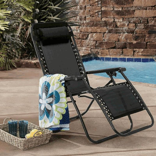 კეცვადი სკამ-შეზლონგი OEM RELAX SC-229 BLACK (A2696)