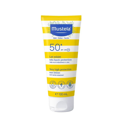 საბავშვო მზისგან დამცავი ლოსიონი SPF 50, 100მლ. Mustela