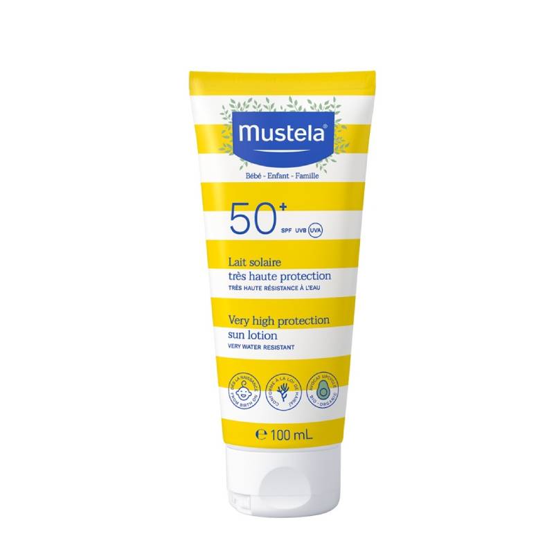 საბავშვო მზისგან დამცავი ლოსიონი SPF 50, 100მლ. Mustela
