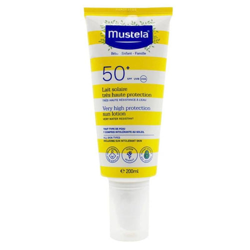 საბავშვო მზისგან დამცავი ლოსიონი SPF 50, 200მლ. Mustela