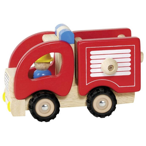სათამაშო ხის სახანძრო მანქანა Goki Machine wooden Fire 55927G