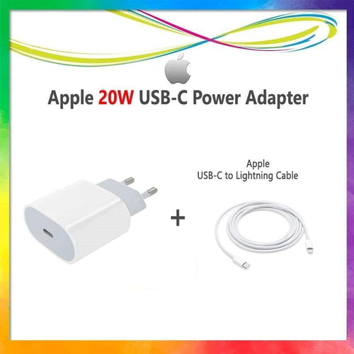 ადაპტერი Apple USB-C 20W და Lightning კაბელი