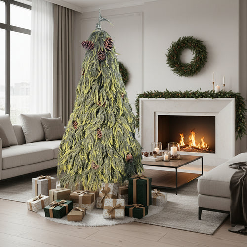 ნაძვის ხე სილიკონის წიწვებით და გირჩით 180 სმ-დან 300 სმ-მდე SP97 Spoly