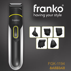 წვერისა და თმის საკრეჭი ტრიმერით 7-1 ში FRANKO FGK-1194