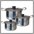 ქვაბების ნაკრები Pot 3PCS Silver