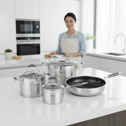 უჟანგავი ფოლადის ქვაბების ნაკრები Kaisa Villa KV-30409