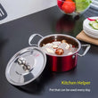 უჟანგავი ფოლადის ქვაბების ნაკრები Stock Pot 3PCS Colorful