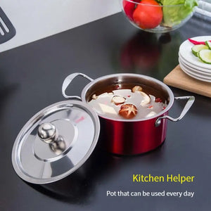 უჟანგავი ფოლადის ქვაბების ნაკრები Stock Pot 3PCS Colorful