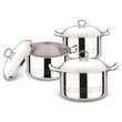 უჟანგავი ფოლადის ქვაბების ნაკრები 3PCS STNIITHANZ ST-330