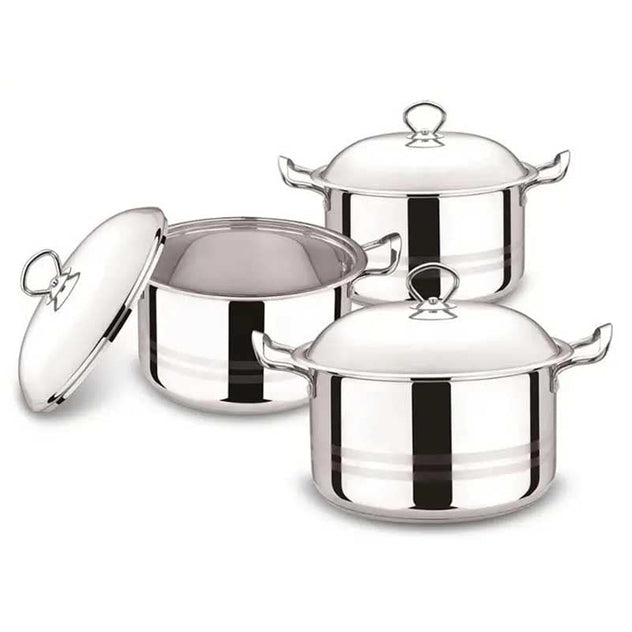 უჟანგავი ფოლადის ქვაბების ნაკრები 3PCS STNIITHANZ ST-330