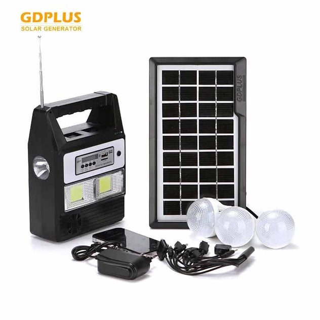 მზის ენერგიაზე მომუშავე ფანარი ჩაშენებული დინამიკით GDPlus GD-8216