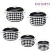 ემალის ქვაბების ნაკრები Infinity 5PCS Black