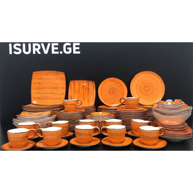 ჭურჭლის ნაკრები Mora Ceramic 120PCS Orange