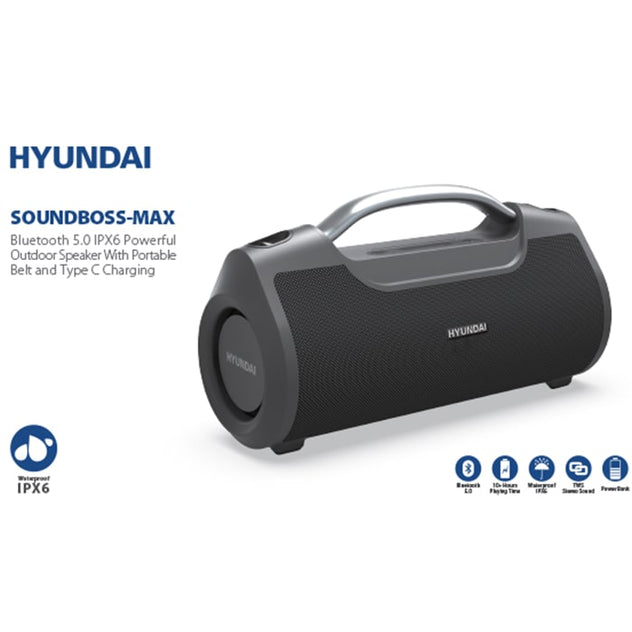 წყალგამძლე Bluetooth დინამიკი ფოვერბანკით Hyundai SOUNDBOSS-MAX