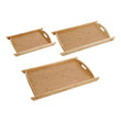 ბამბუკის ლანგრების ნაკრები 3PCS Bamboo Tray 20*28*36 სმ - 222209