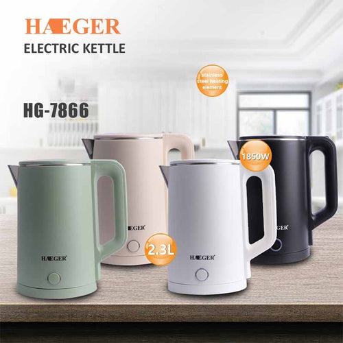 უჟანგავი ფოლადის ელექტრო ჩაიდანი Haeger HG-7866