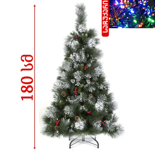 ნაძვის ხე 180 სმ - ბუნებრივი თოვლის ეფექტით Spoly