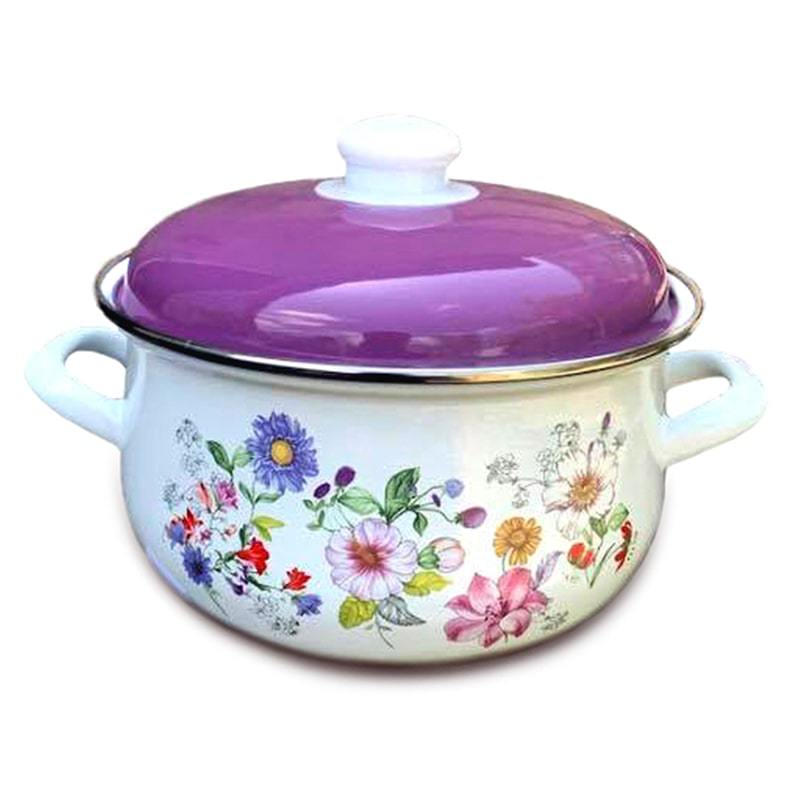 Enamel Pot Set Infinity 5PCS Violet – ყიდვა ყველაზე იაფად ან განვადებით