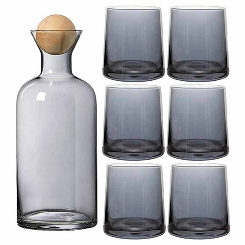 მინის გრაფინი 6 ჭიქით Lismore