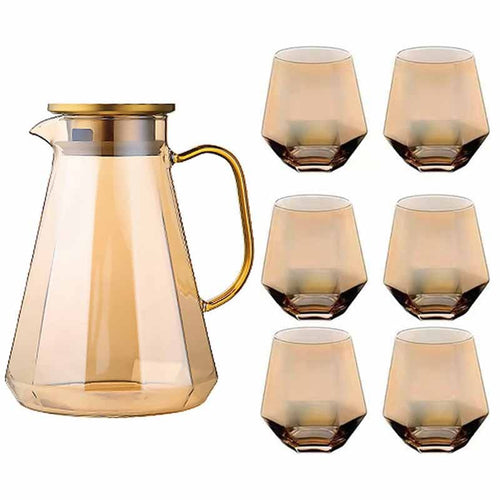 მინის გრაფინი 6 ჭიქით Lismore 1630