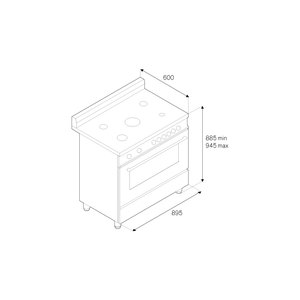 ქურა Bertazzoni AMS95C 61L BCR