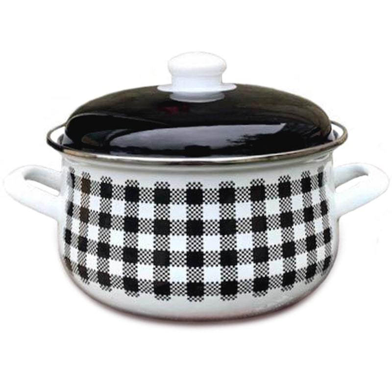 Enamel Pot Set Infinity 5PCS Black – ყიდვა ყველაზე იაფად ან განვადებით