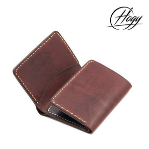 კაცის ხელნაკეთი ნატურალური ტყავის საფულე Hogy HG-76 Handmade Leather Wallet