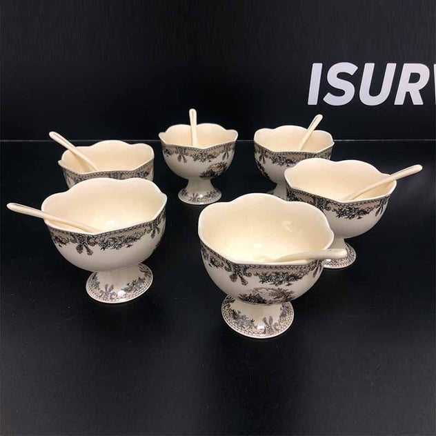 სანაყინე ჭურჭლის გერმანული ნაკრები 12PCS Weimar Porcelain NA5-60