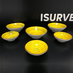 მრგვალი ჭურჭლის ნაკრები Mora Ceramic 66PCS Yellow