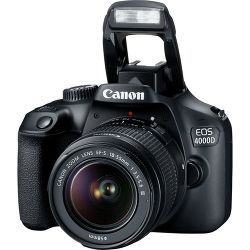 ფოტოაპარატი Canon EOS 4000D Black + ობიექტივი EF-S 18-55 DC III
