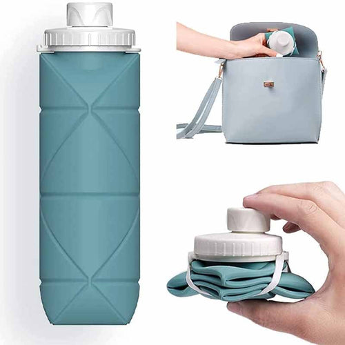 სილიკონის კეცვადი ბოთლი Mini Folding Bottle 600ML