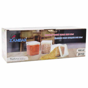 პლასტმასის კონტეინერების ნაკრები 3 ცალი Zambak Plastic ZP752