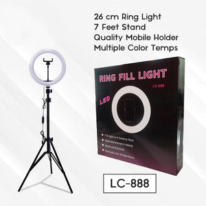 სელფი ლაითი სადგამით 26სმ Ring Fill Light LC-888
