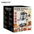 3 ლიტრიანი მეტალის ჩოფერი 800W Sokany SK-7026