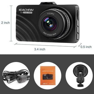 Full HD ვიდეო რეგისტრატორი CarPro Single Lens 3 დიუმი