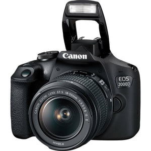 ფოტოაპარატი Canon EOS 2000D Black + ობიექტივი EF-S 18-55 IS II + ობიექტივი EF 75-300 III