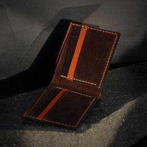 ხელნაკეთი ნატურალური ტყავის საფულე Hogy HG-55 Handmade Leather Wallet