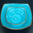 ოთხკუთხედი ჭურჭლის ნაკრები Mora Ceramic 54PCS Sapphire Blue