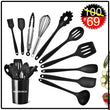 სილიკონი ჩამჩების ნაკრები MaxBosch 10PCS Black