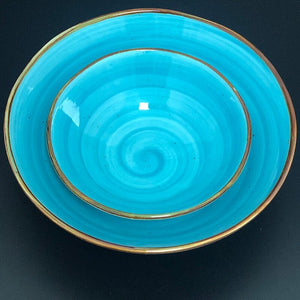 მრგვალი ჭურჭლის ნაკრები Mora Ceramic 42PCS Sapphire Blue