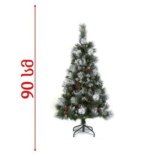 ნაძვის ხე 90 სმ - ბუნებრივი თოვლის ეფექტით Spoly