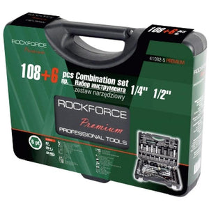 108 ნაჭრიანი ხელსაწყოების ნაკრები RockForce RF-41082-5 PREMIUM