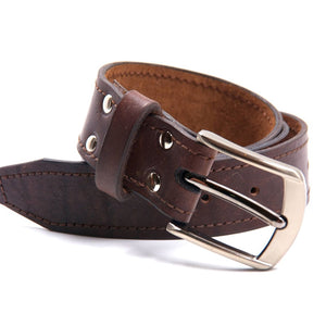 ხელნაკეთი ნატურალური ტყავის ქამარი Hogy HG-87 Handmade Leather Belt