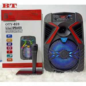 დინამიკი მიკროფონით BT OTY-828 Bluetooth, AUX, FM, USB