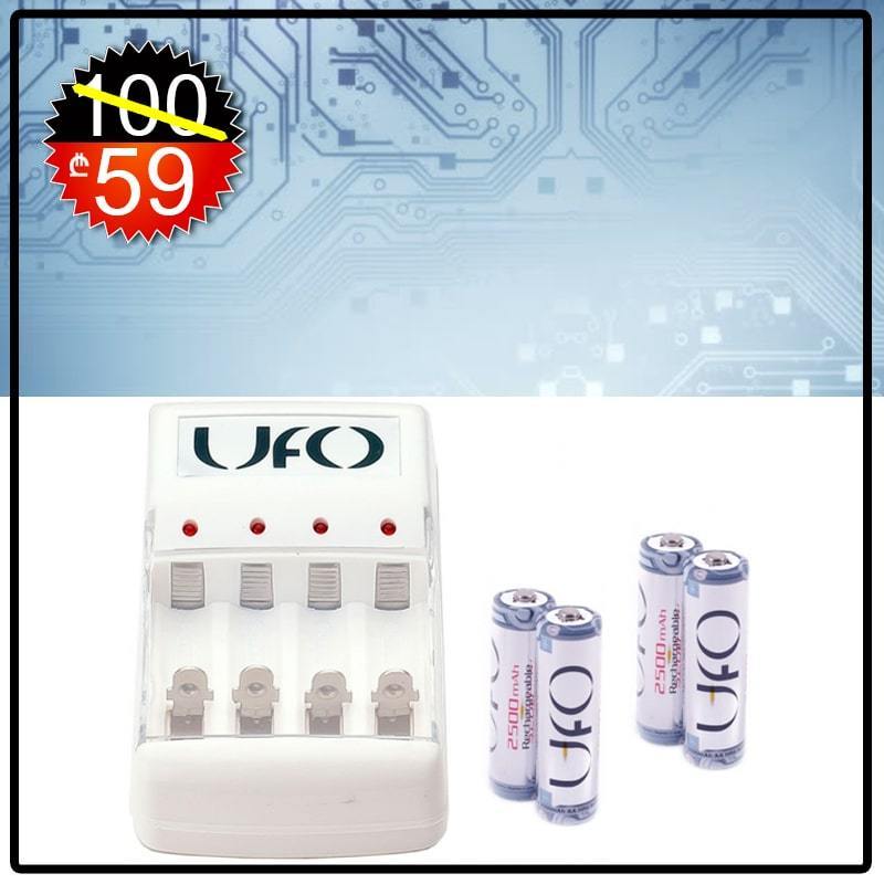 ელემენტების დამტენი Ufo Charger KN-8003