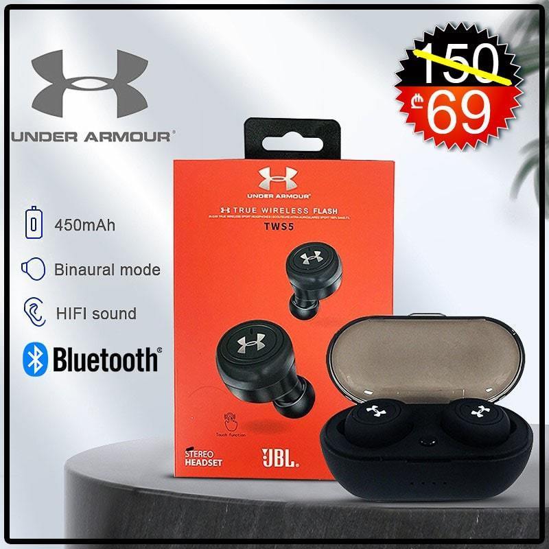 უკაბელო Bluetooth ყურსასმენი მინი JBK TWS5 Under Armour