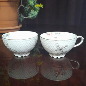 ჩაის და ყავის ჭიქები ტორტის თეფშებით 31 ნაჭ. Enis Butterfly